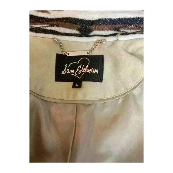 Sam Edelman Aztec Trim Belted Trench Coat – Large - Picture 8 of 9